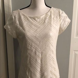 White sequin short dress